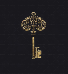 Antiker Schlüssel und Schloss